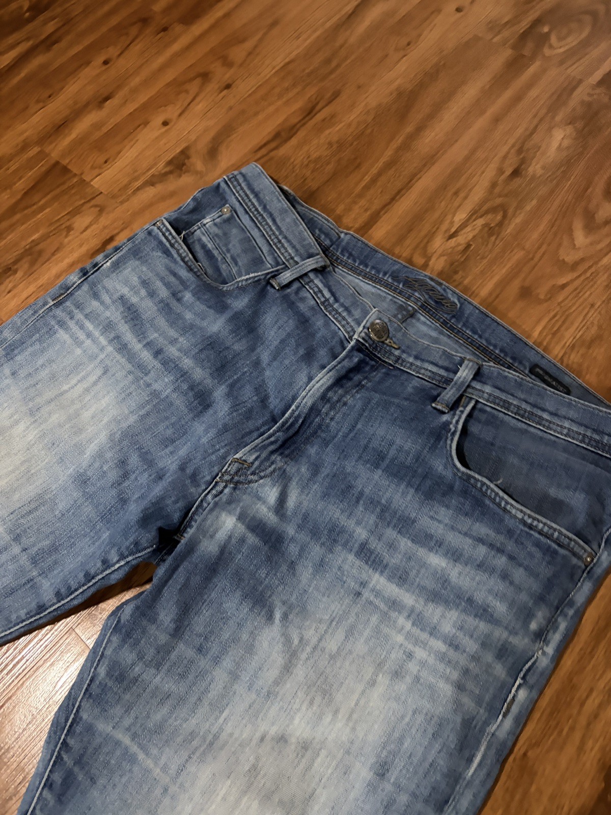 Agave Denim Men’s 36×34 Waterman Relaxed Straight Jeans Dark Blue Made in USA