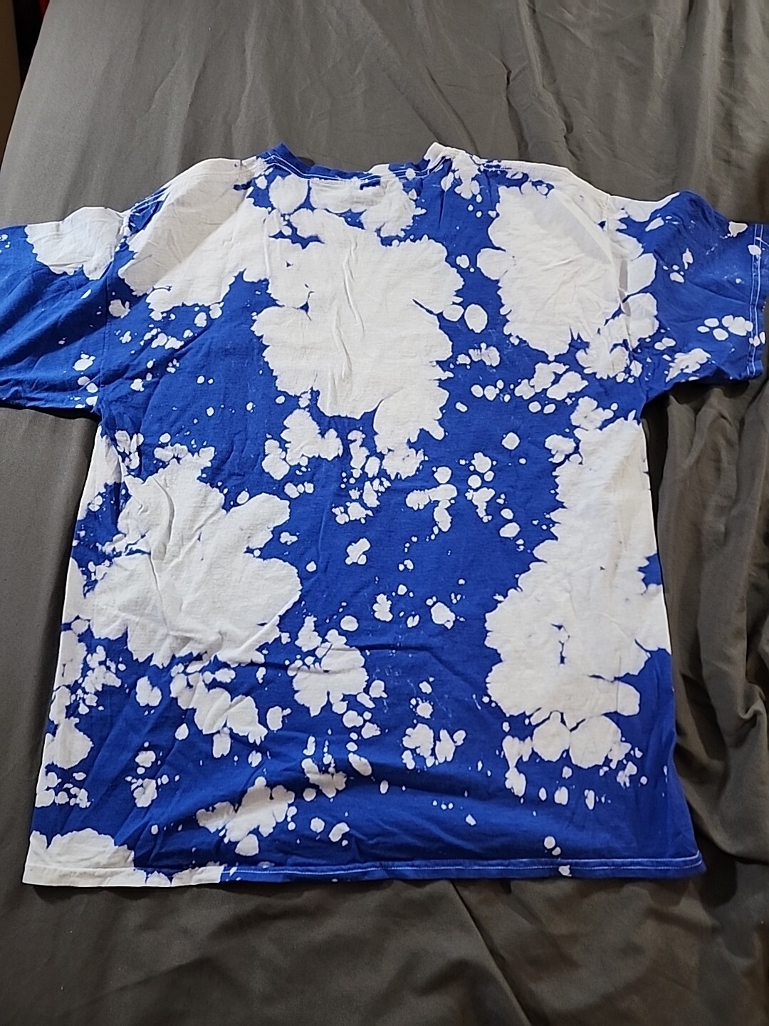 New Iron Maiden Unisex T Shirt Small Graphic Blue Tie Dye Rock Music Sz Lg