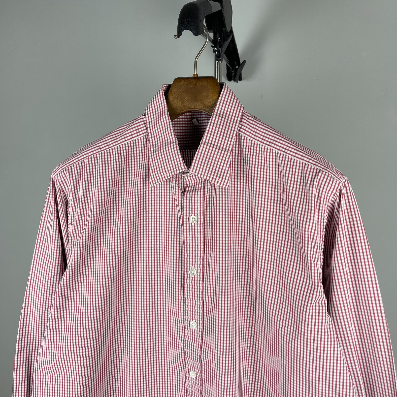 Emma Willis Men’s Check Button-Up Shirt Size 17″ / 43 cm