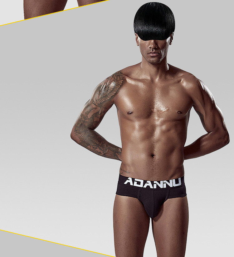 ADANNU Men’s Underwear Solid Sexy Low Waist Elastic Soft Breathe Sports Briefs