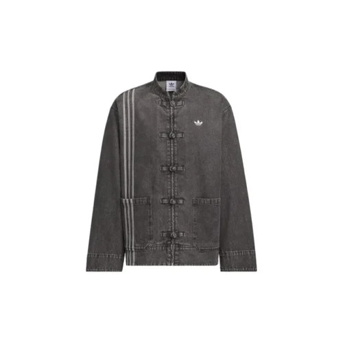 2026 Adidas Originals CNY Year of Snake Denim Jacket Unisex Denim Black JY8275
