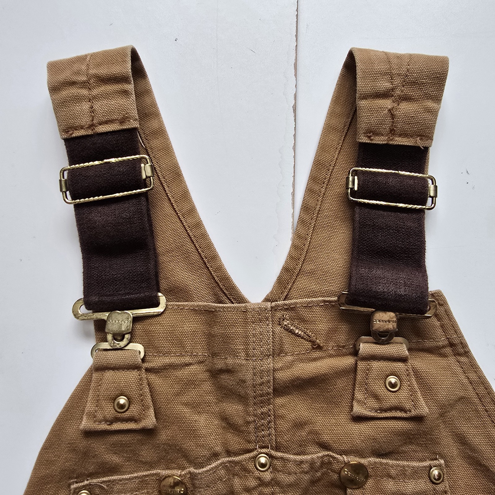 Carhartt Vintage Dungarees R01 BRN Overalls Men’s 34×32 Cotton Caramel Brown