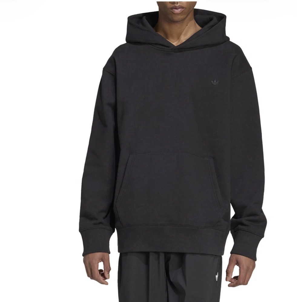 adidas Premium Essentials Pullover Hoodie Mens Black Casual Outerwear IY2247 XL