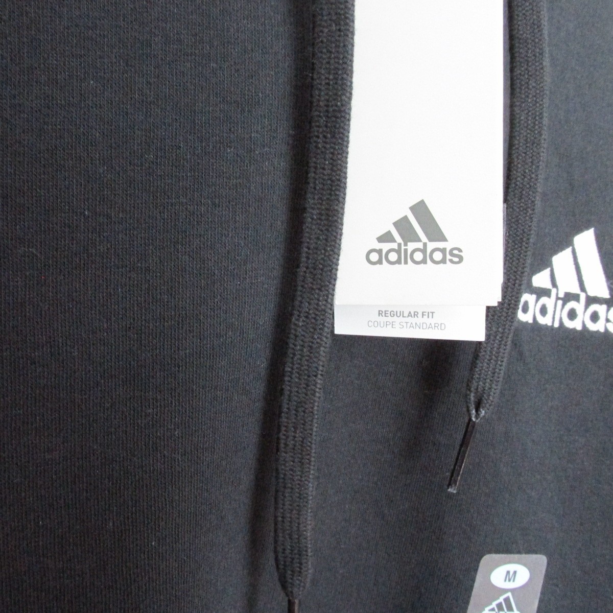 NEW MENS ADIDAS FEEL COZY FLEECE-LINED JERSEY HOODIE MEDIUM BLACK $50