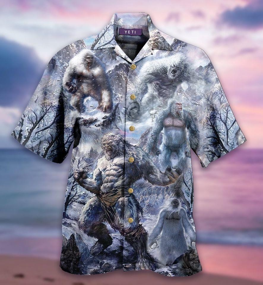 Savage Strong Gorilla Under Snowy Winter Hawaiian Shirt Unisex Adult Hw2324