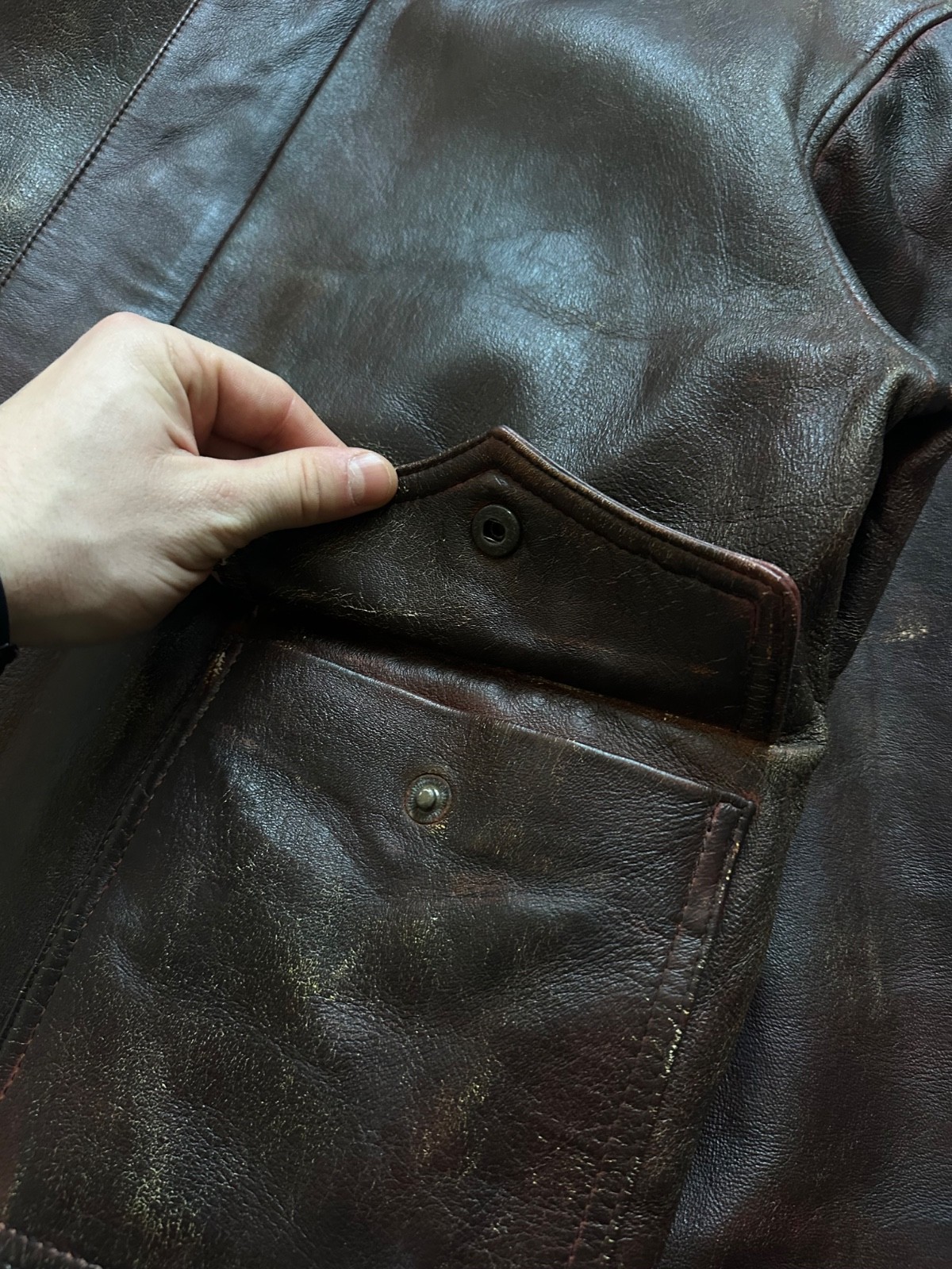 Indiana Jones Distressed Leather Jacket Size L Style The Real Mccoy’s 30-40’s