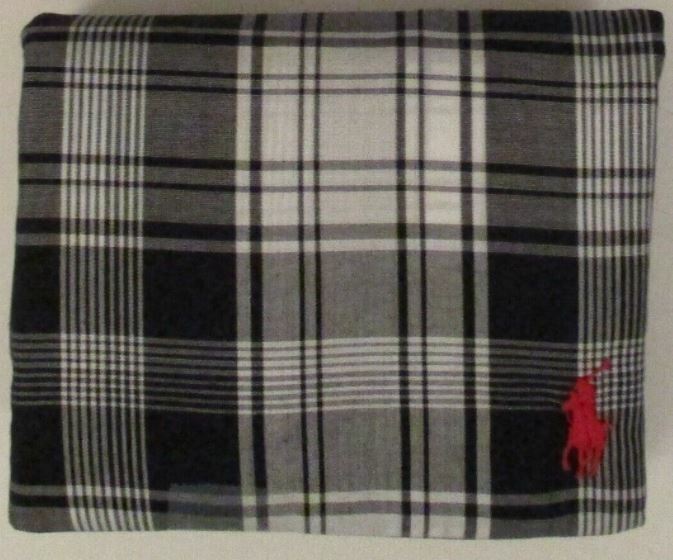 2 GENUINE RALPH LAUREN POLO 5XL 56 IN BIG & TALL BLACK GRAY WOVEN COTTON BOXERS
