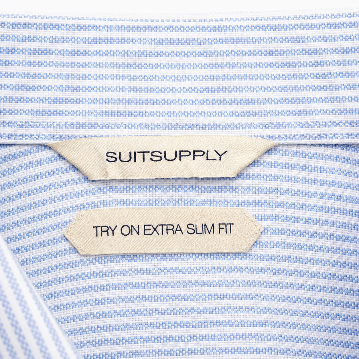 Men Suitsupply Shirt Striped Woven Collar Extra Slim Fit Traveller Wrinkle Free
