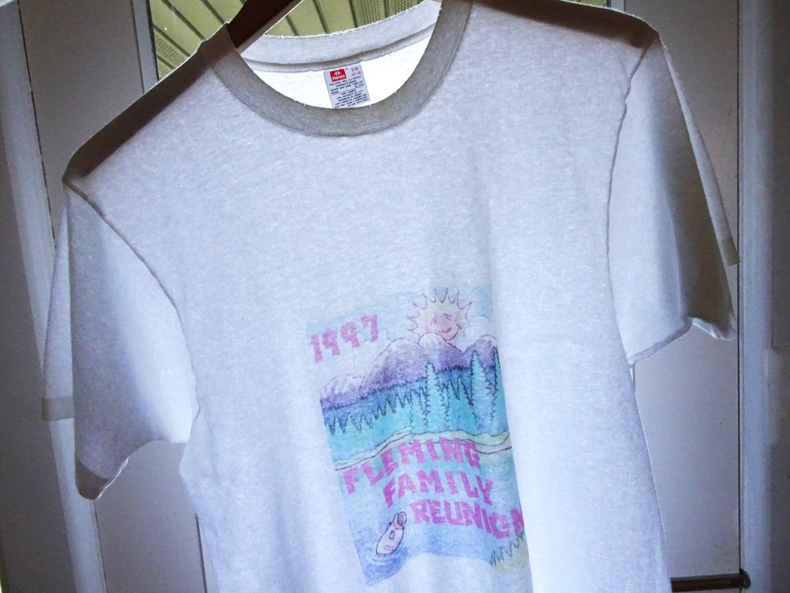 S/M Vtg 90s Family Reunion ’97 Old Web Computer Art Distressed Single Stitch Tee