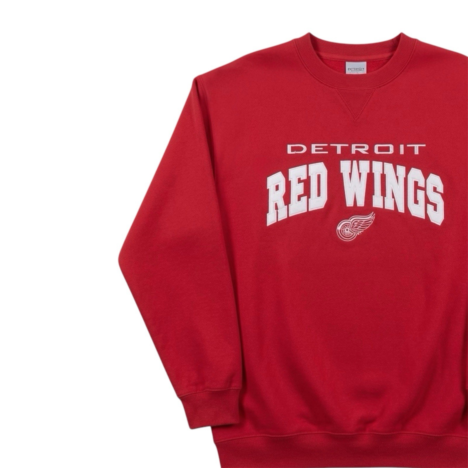 Vintage 90s Detroit Red Wings NHL Embroidered Crewneck Sweatshirt Size Large