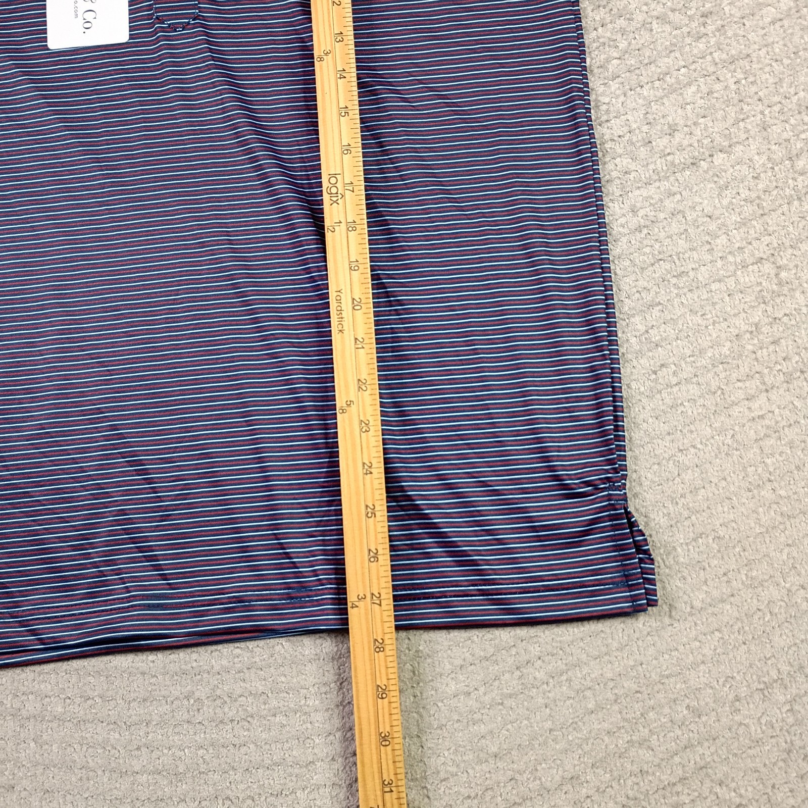 Collars and Co Featherweight Relaxed Short Sleeve Polo Multicolo Striped S NWT..
