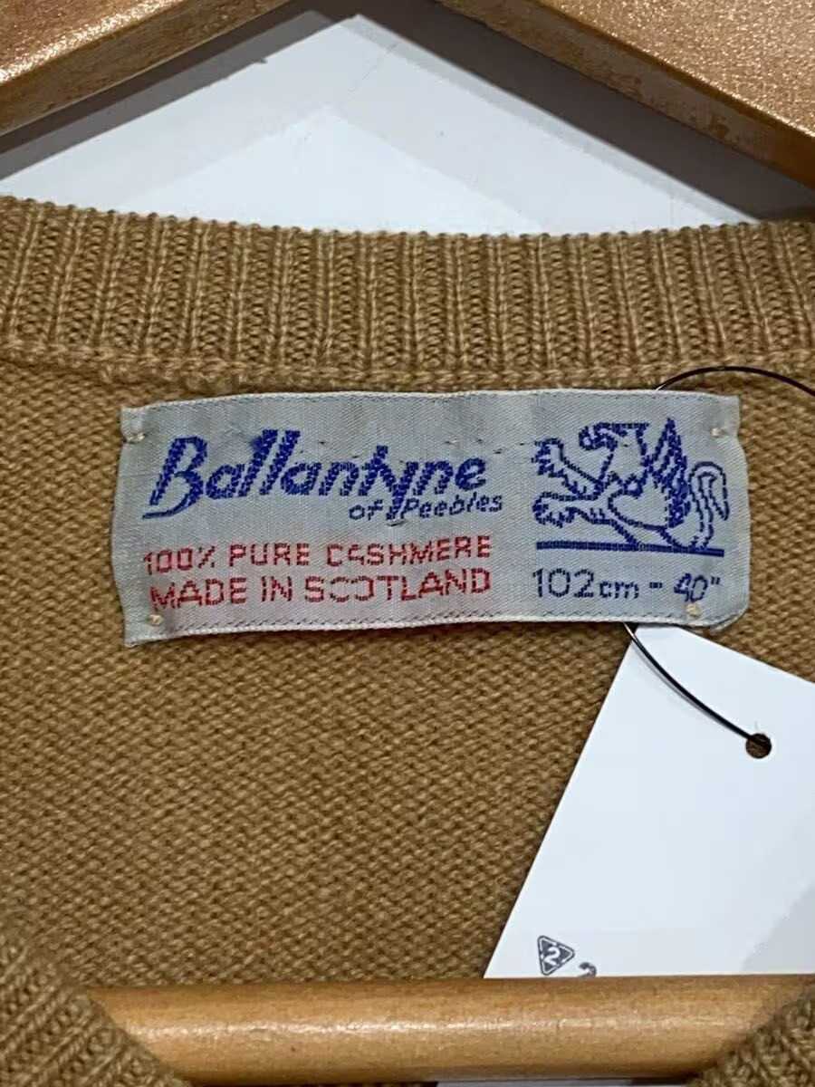 BALLANTYNE 80s Knit Sweater (Lightweight) Size 40 Cashmere CML Solid