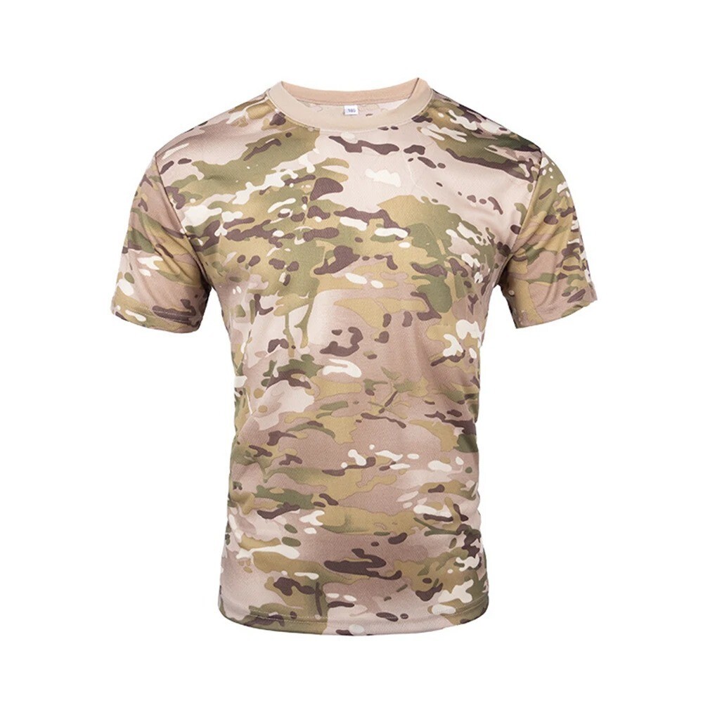 3D Camouflage T-Shirt Men Clothes Outdoor Fashion Casual O Neck Short Sleeve Sum