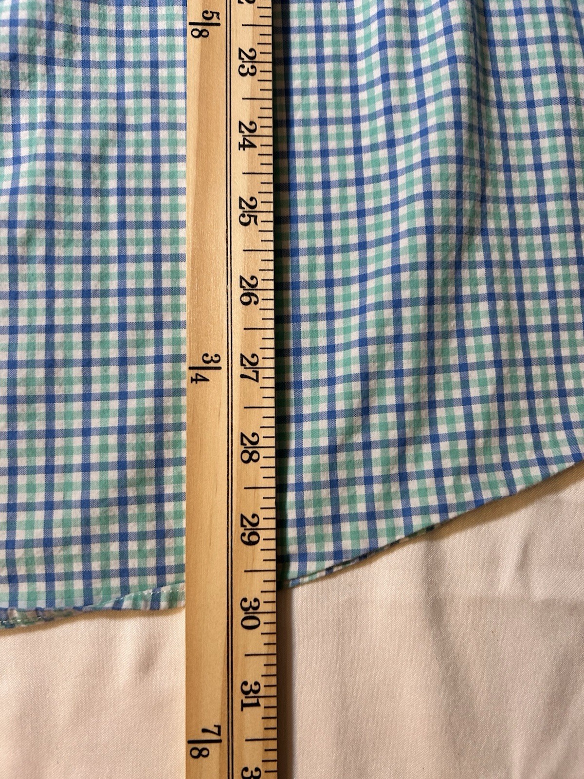 Vineyard Vines Men’s Slim Fit Long Sleeve Tucker Shirt Blue/Green Plaid Size XL