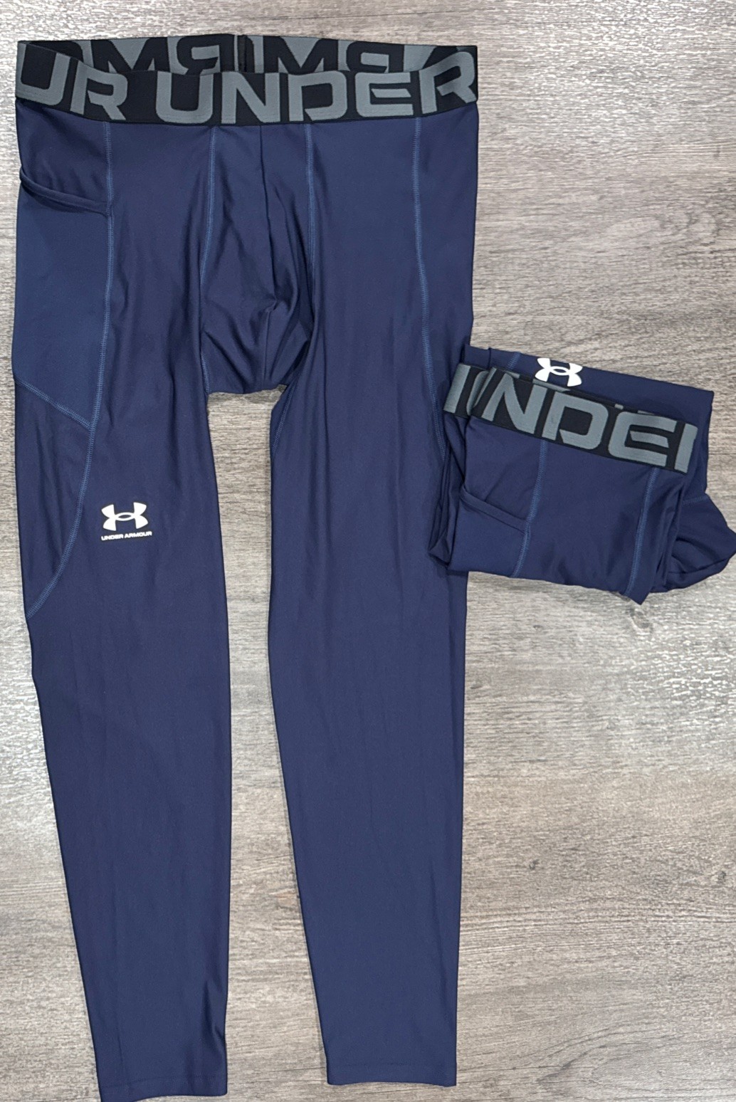 Under Armour 1361586 Mens XL UA HeatGear Blue Baselayer Compression Leggings (2)