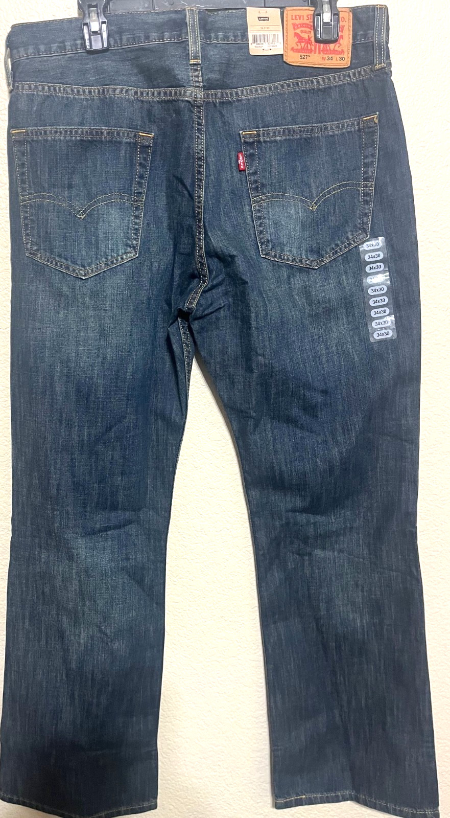 NWT MEN LEVI’S 527 239 SLIM BOOTCUT 100% COTN BELOW WAIST BLUE JEANS PANT DENIM