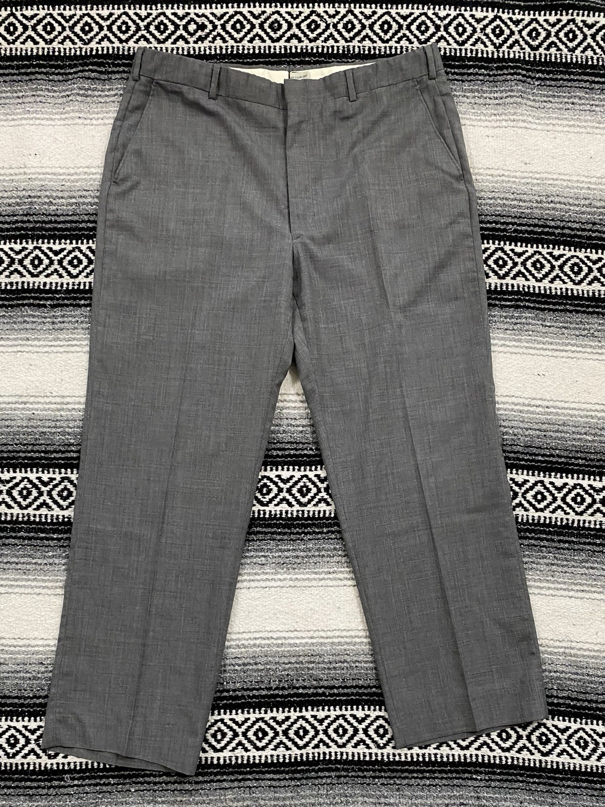 VTG Wool Dress Pants Saturdays Gentlemens Britches Mens 38×30 Gray Straight