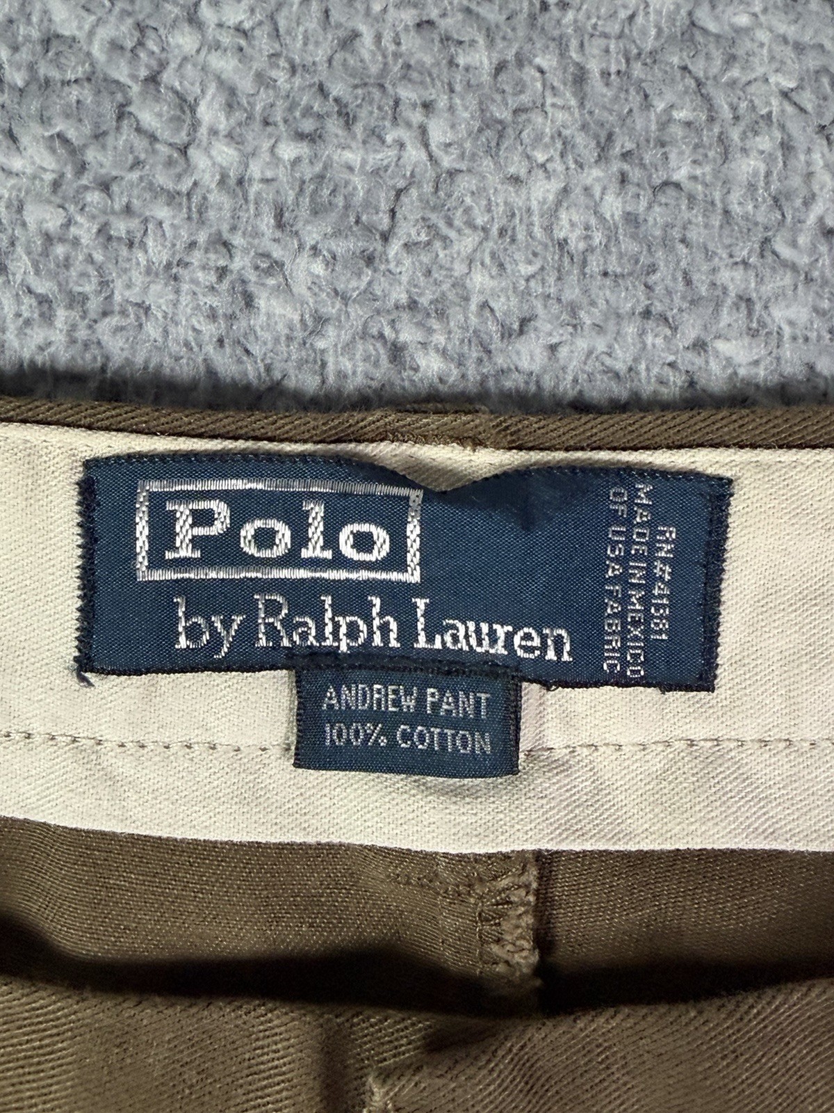 Vintage Polo Ralph Lauren Pants Mens 38×30 Brown Double Pleated Chino Andrew