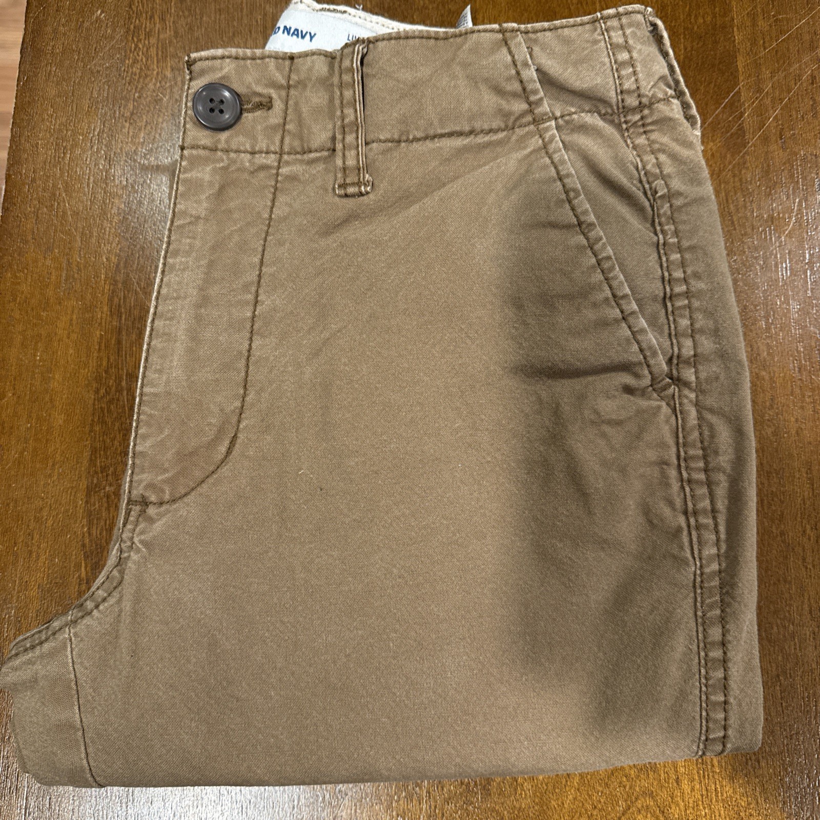 Old Navy Men’s Lived In Straight Brown Chino Pants 26 X 30