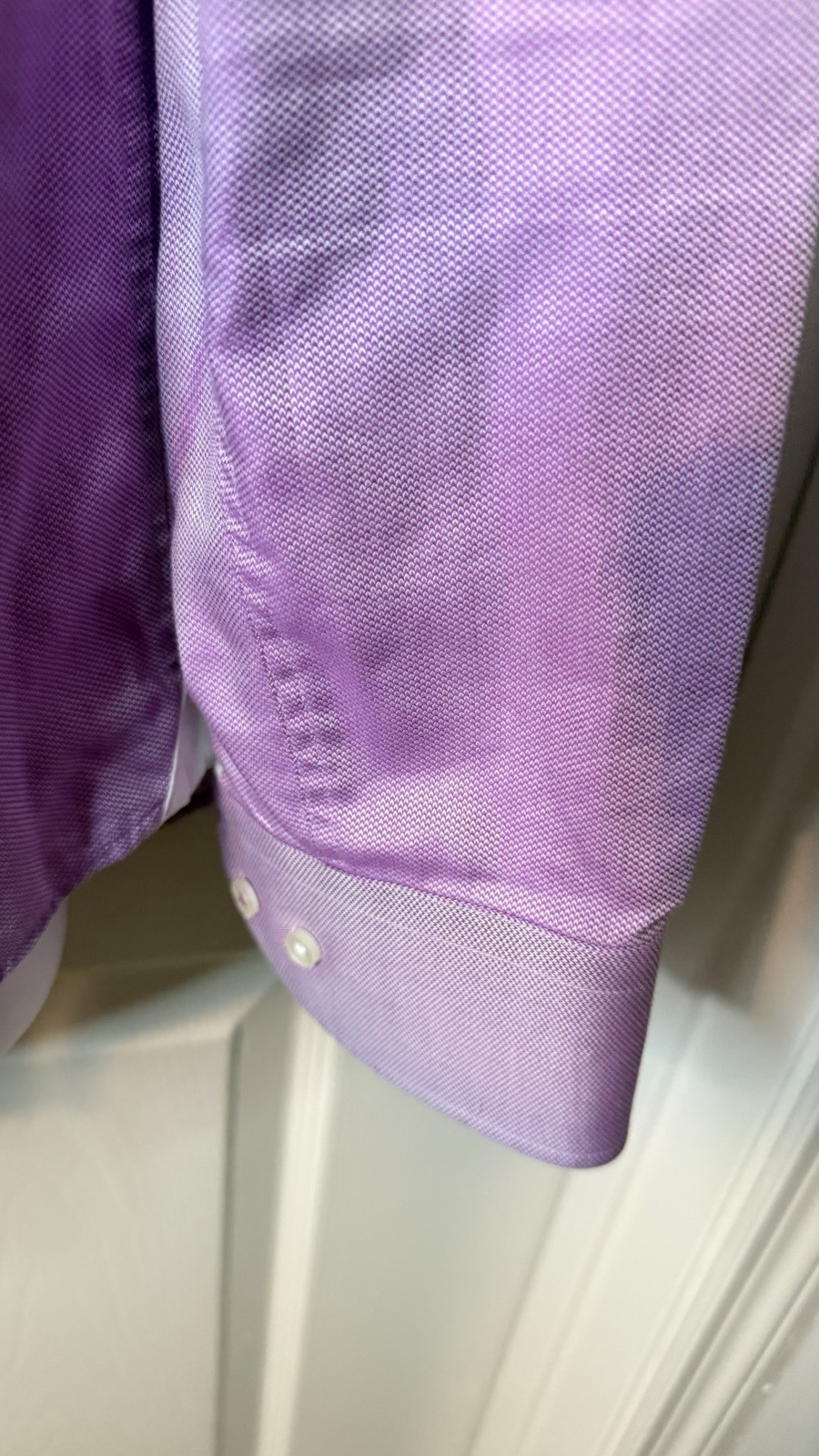 Slim Fit Hugo Boss Dress Shirt Reflective Pink In Good Condition Size 15
