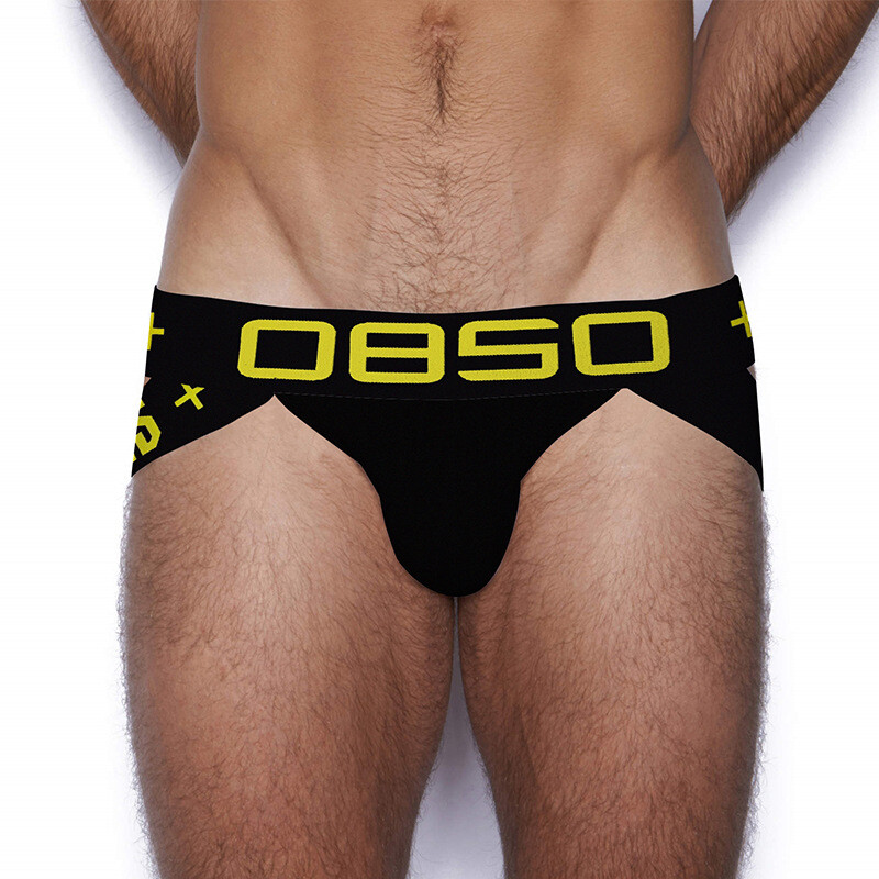 0850 Men’s Low Waisted Letter Printed Sexy Thong Cotton Underwear Jockstrap