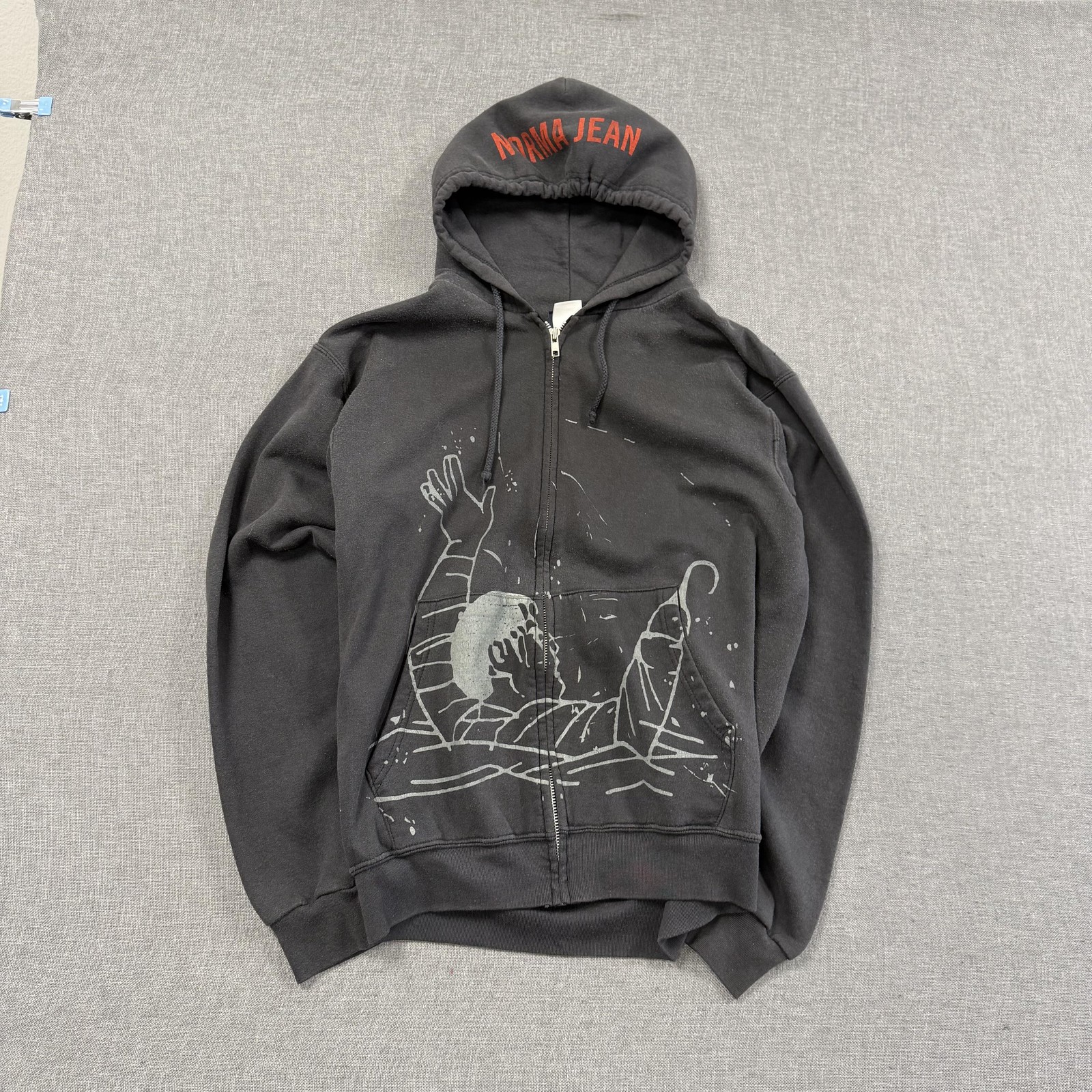 Vintage Y2K Norma Jean Hoodie Full Zip Mens Small Black Hardcore band Metal