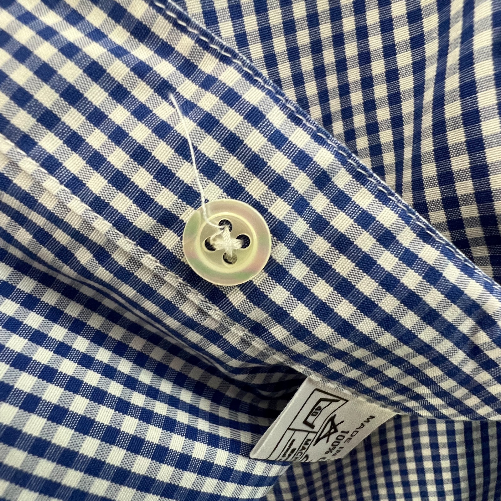 Harvie & Hudson Old Money Blue Gingham Shirt British Smart Casual Jermyn St XL