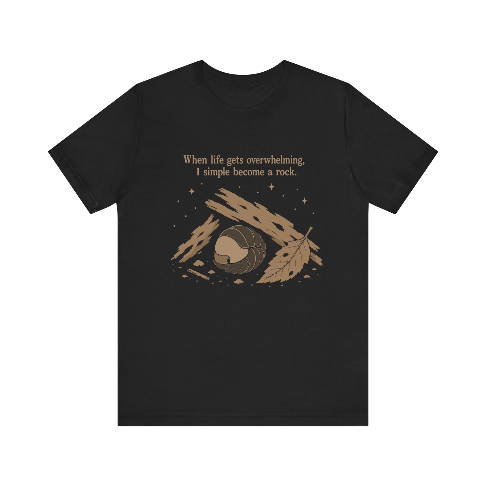 Isopod Shirt I Become Rock Graphic Tee | Introvert Shirt | Cubaris Rubber Ducky