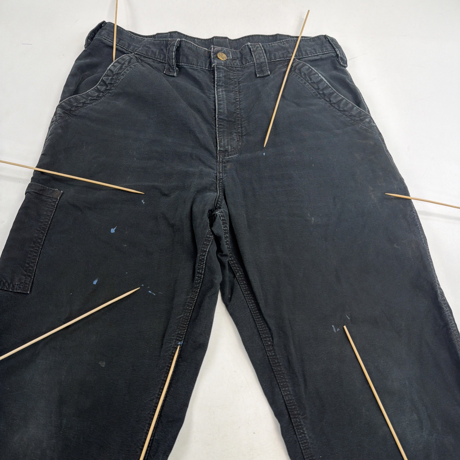 Carhartt Carpenter Work Pants Size 34 X 32 Black