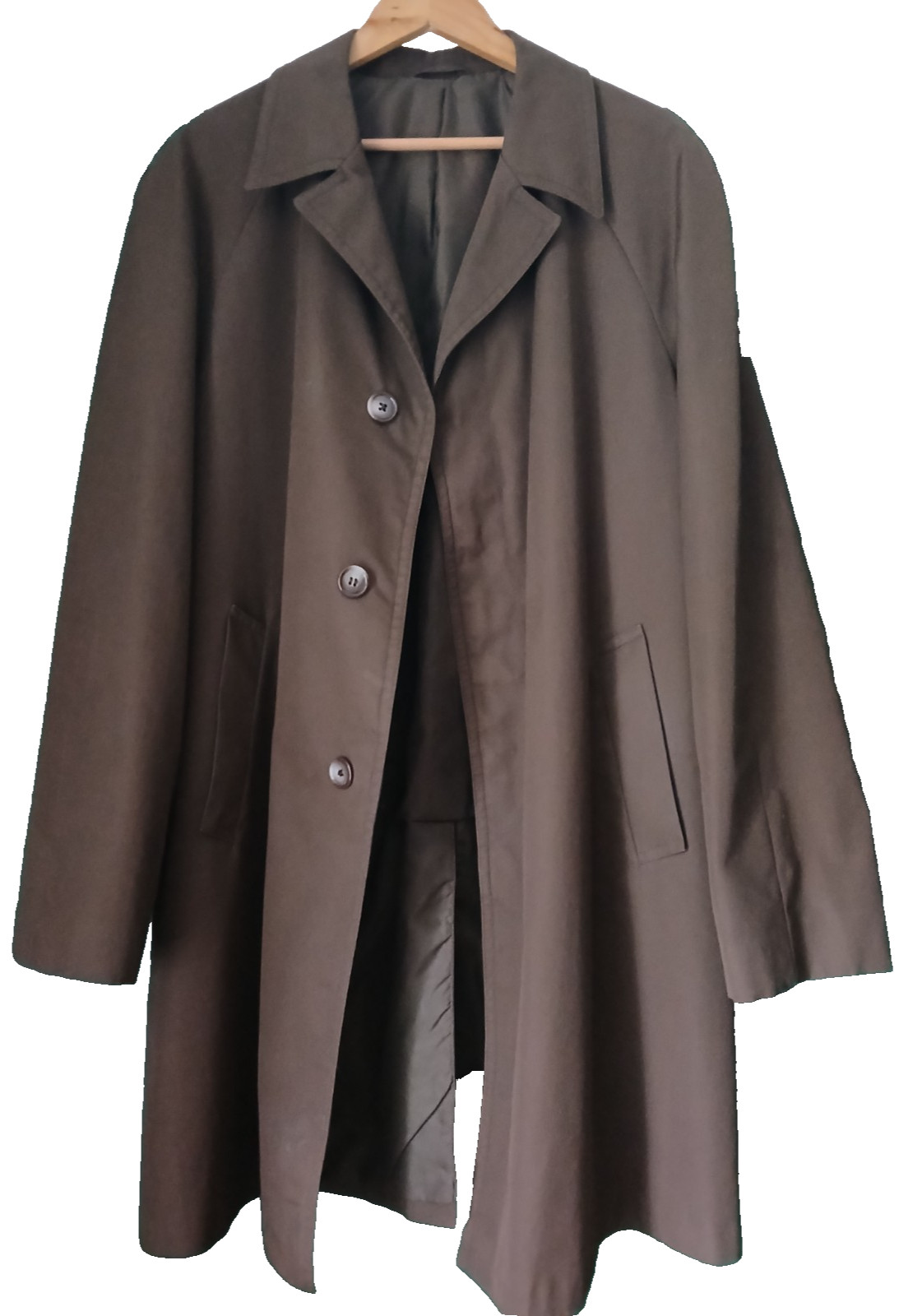 St Michaels Overcoat Mens XL Brown Vintage M&S Lapel Collar Size 44