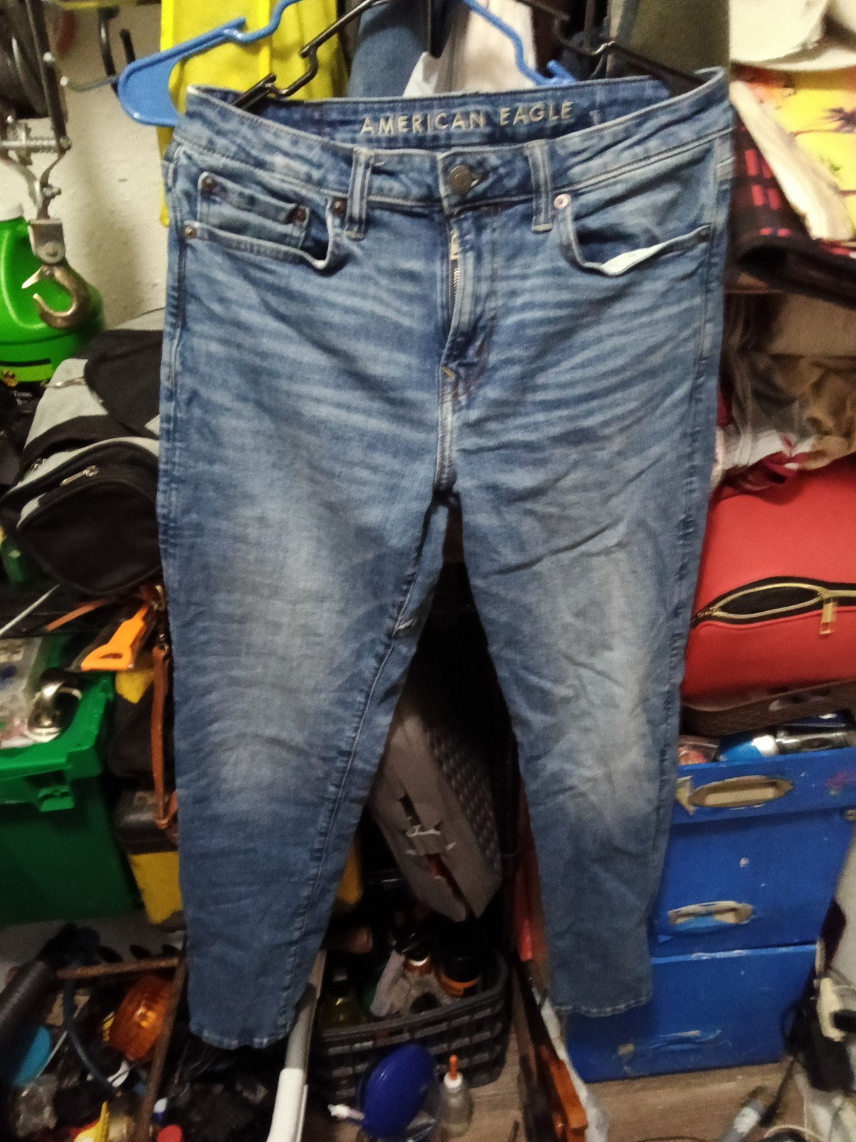 American Eagle AirFlex+ Men’s Blue Medium Wash Slim Skinny Denim Jeans Size 29