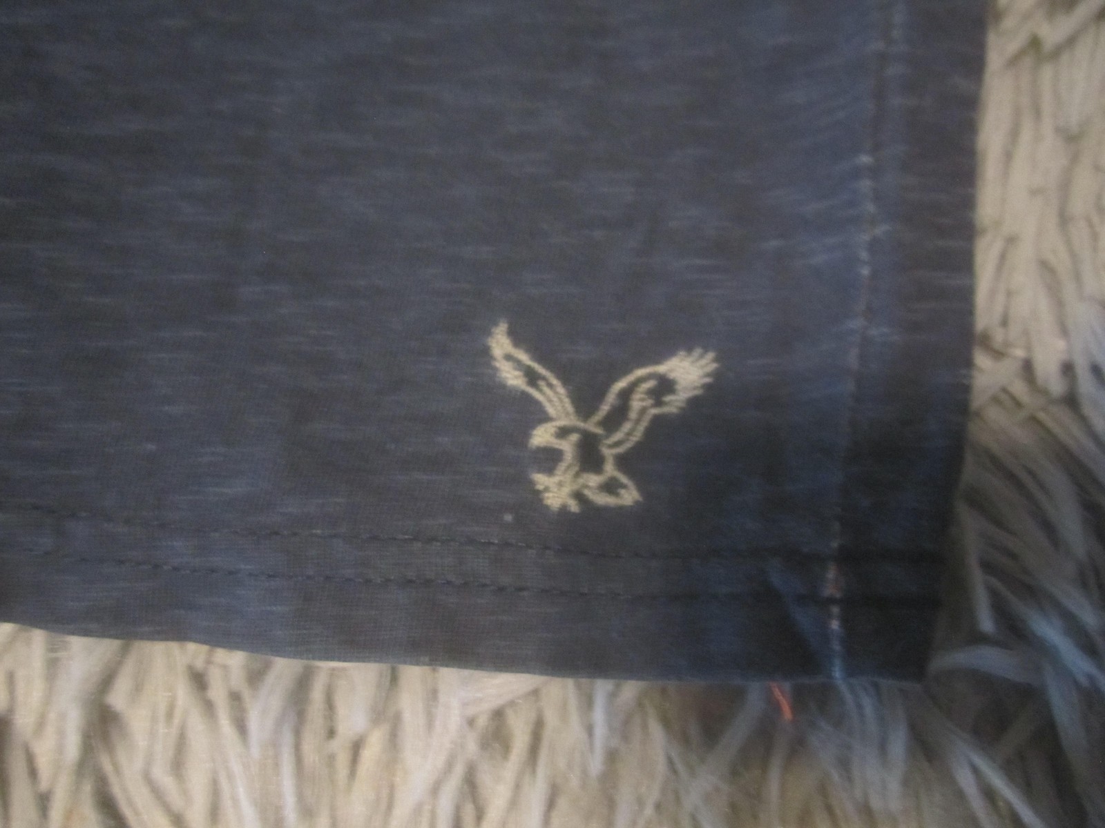 American Eagle Outfitters Shirt Mens XL Blue Green Striped Pocket Logo Tee