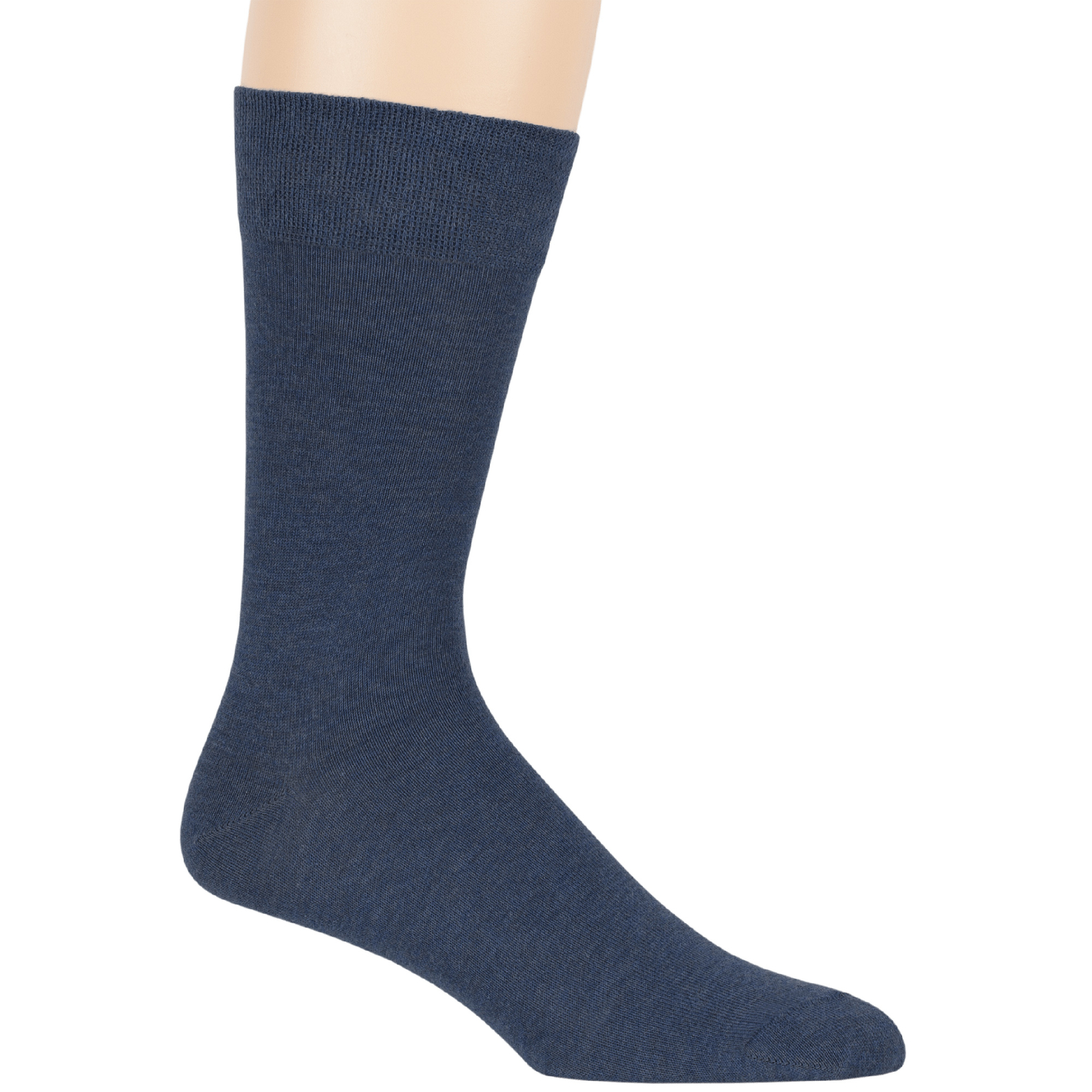 Men’s Cotton 6 Pack Dress Business Casual Soft Crew Socks Large 10-13 Light Navy