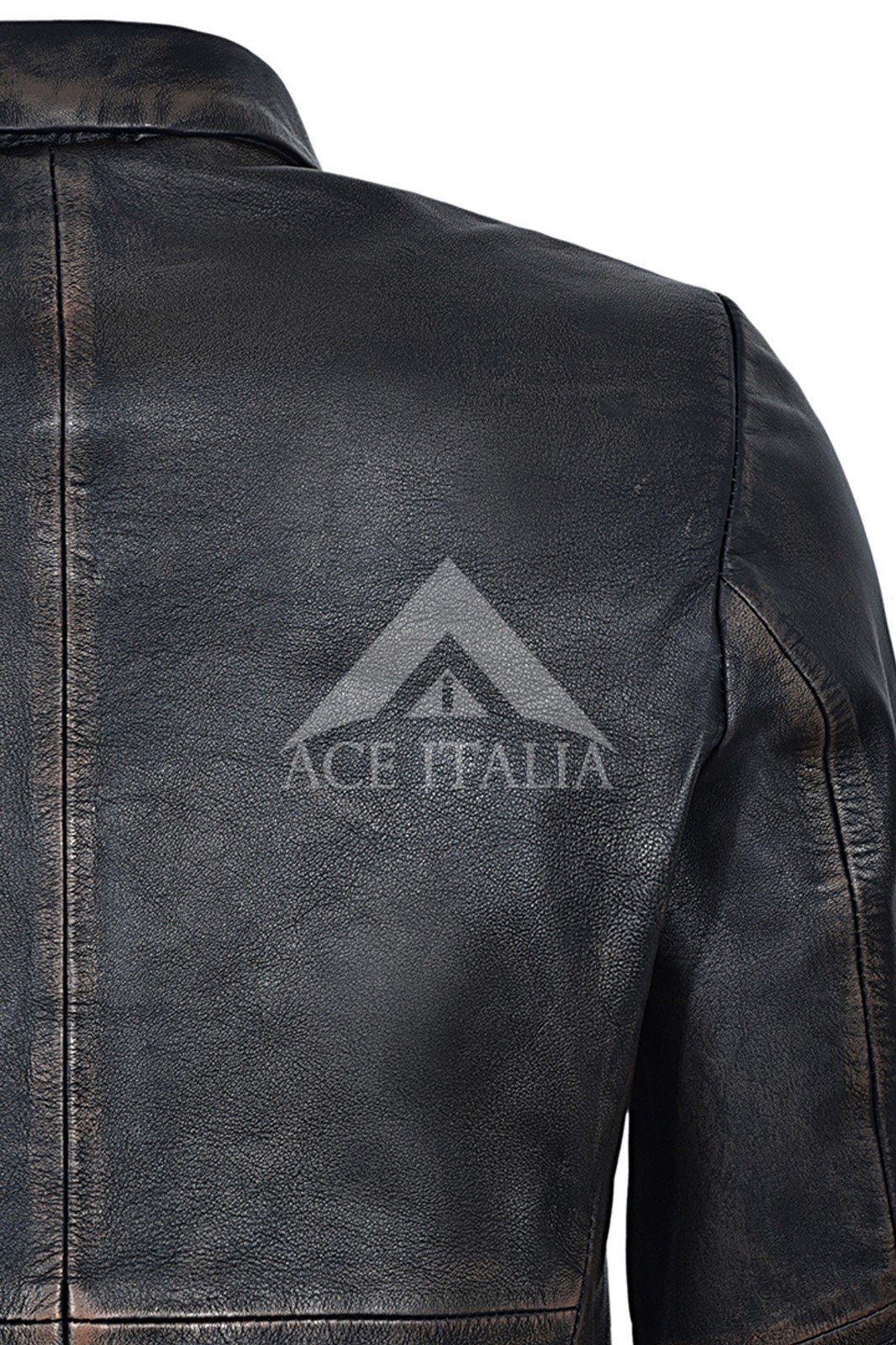 Men Leather Blazer Black Vintage Classic Formal Coat Genuine Leather Blazer 3450