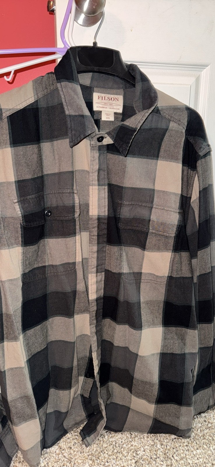 Men’s Filson Flannel Shirt Size XXXL Lightly Used