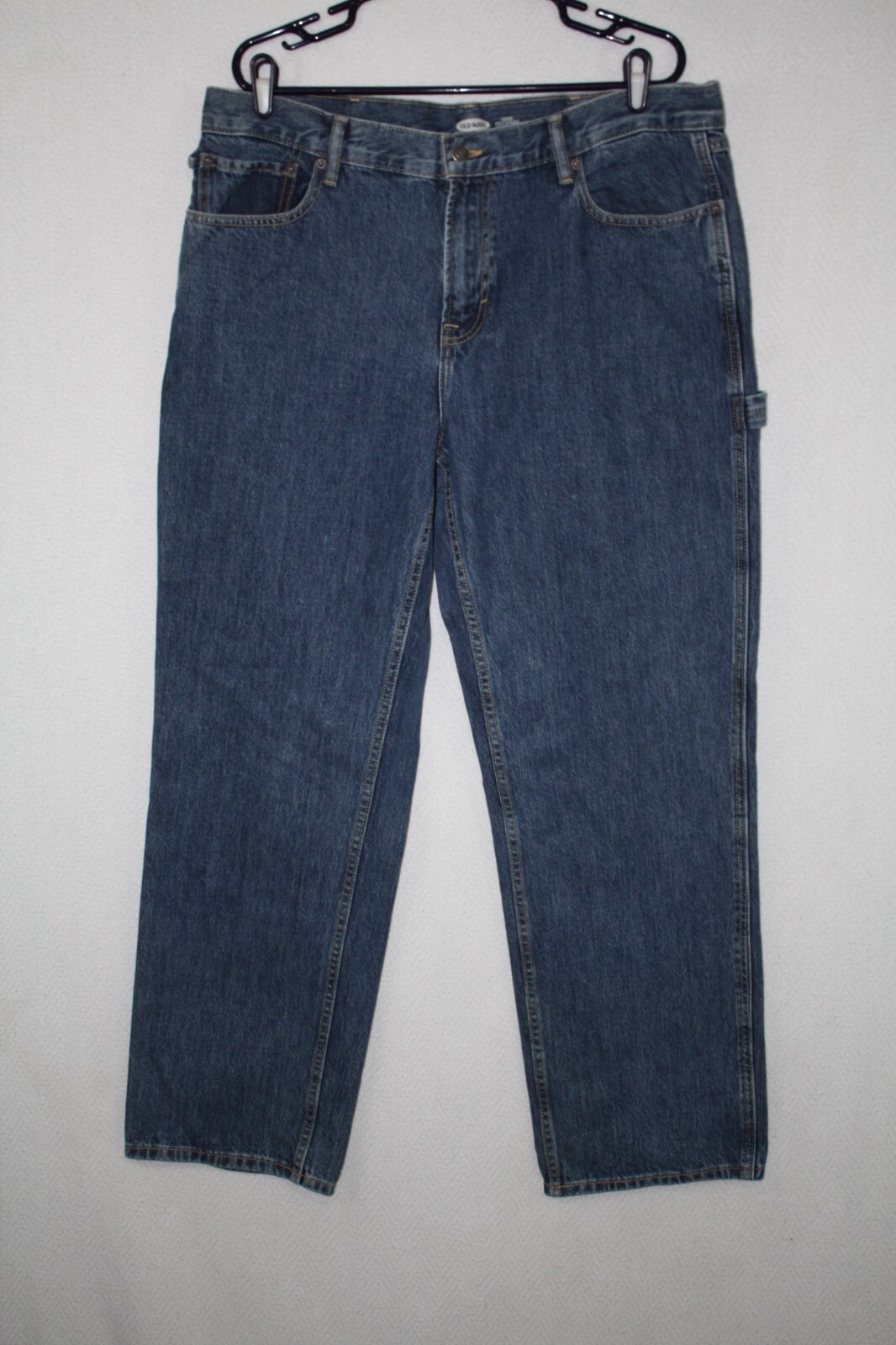 Old Navy Built in Flex Loose Carpenter Med Wash Blue Jeans 38 x 32 (meas 38×31)