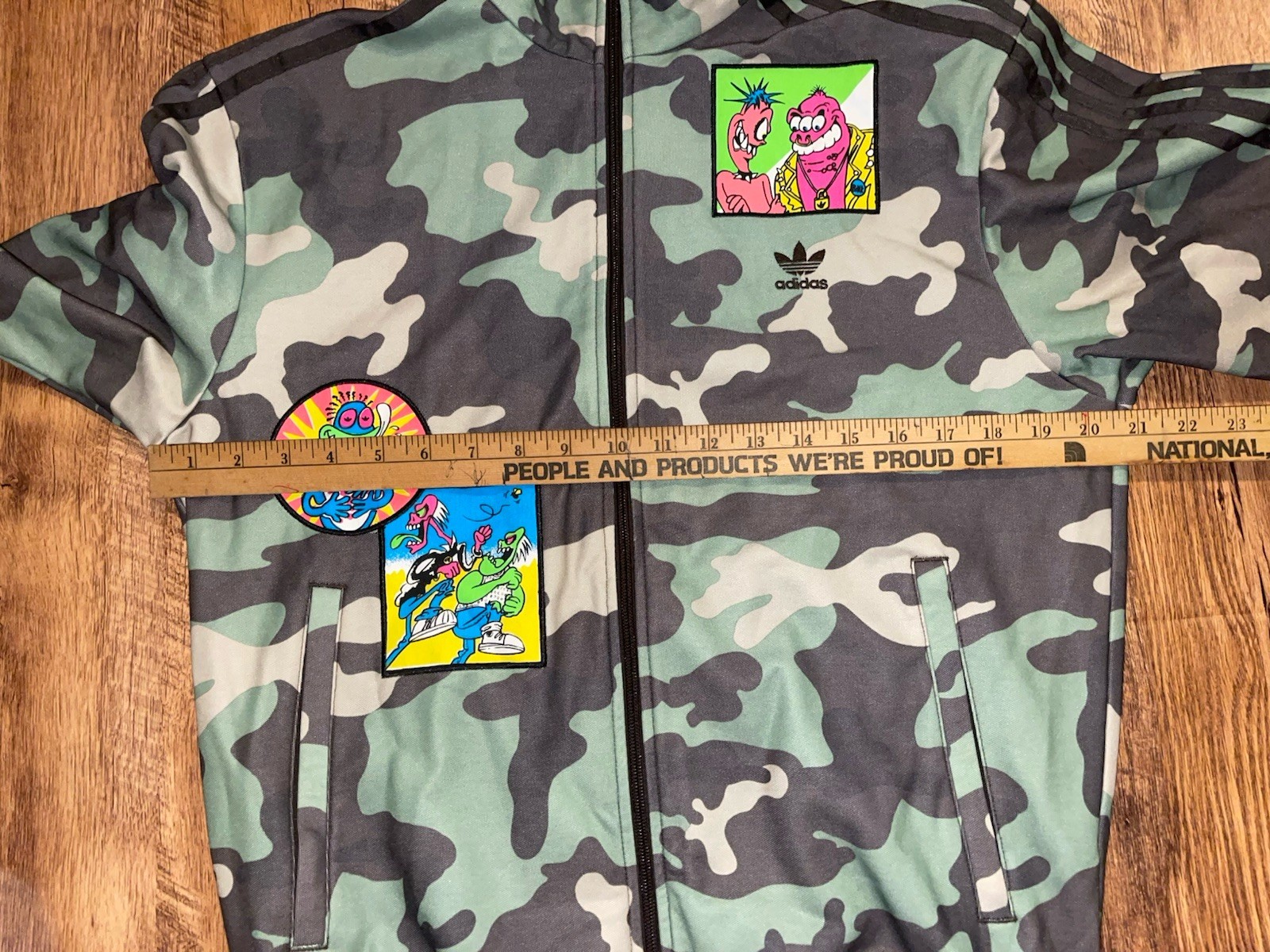 Adidas Originals X Jeremy Scott Green Camouflage Track Trefoil Jacket Sz S/M