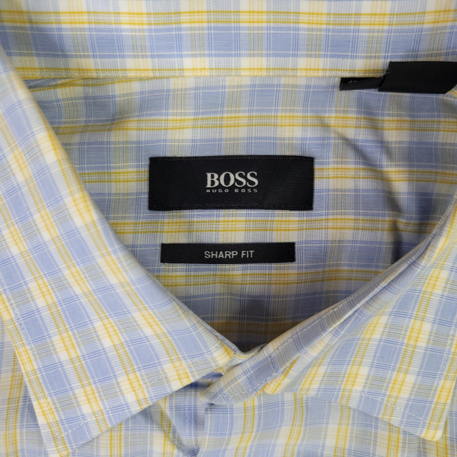 Hugo Boss Sharp Fit Men’s Dress Shirt Blue 15.5 32/33 Long Sleeve Button Down