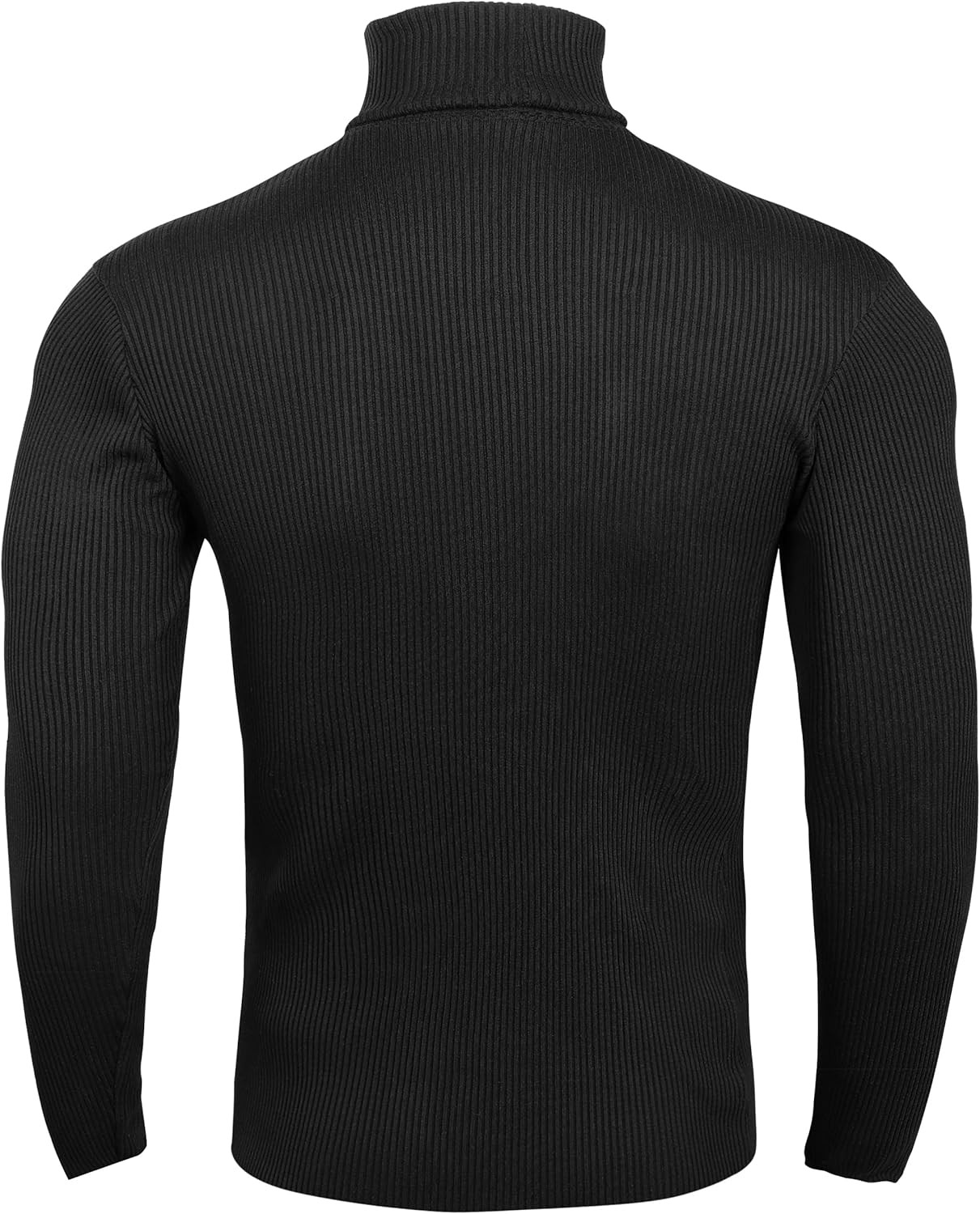 Men’s Slim Fit Ribbed Turtleneck Pullover Sweater Long Sleeve Casual Knit Top