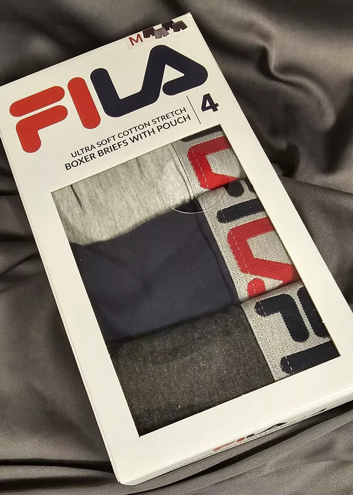 4 Pack Champion Men Athletic COTTON STRETCH Boxer Briefs XLARGE 40″-42″ $42 NIB