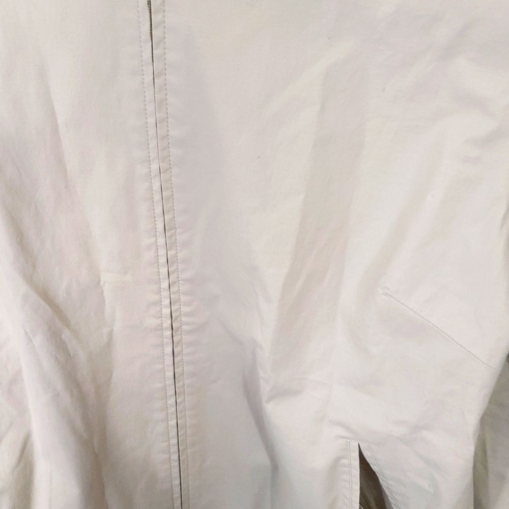 Gap Khaki Jacket Size Large L Full Zip Cream Utility Jacket Rn 54023