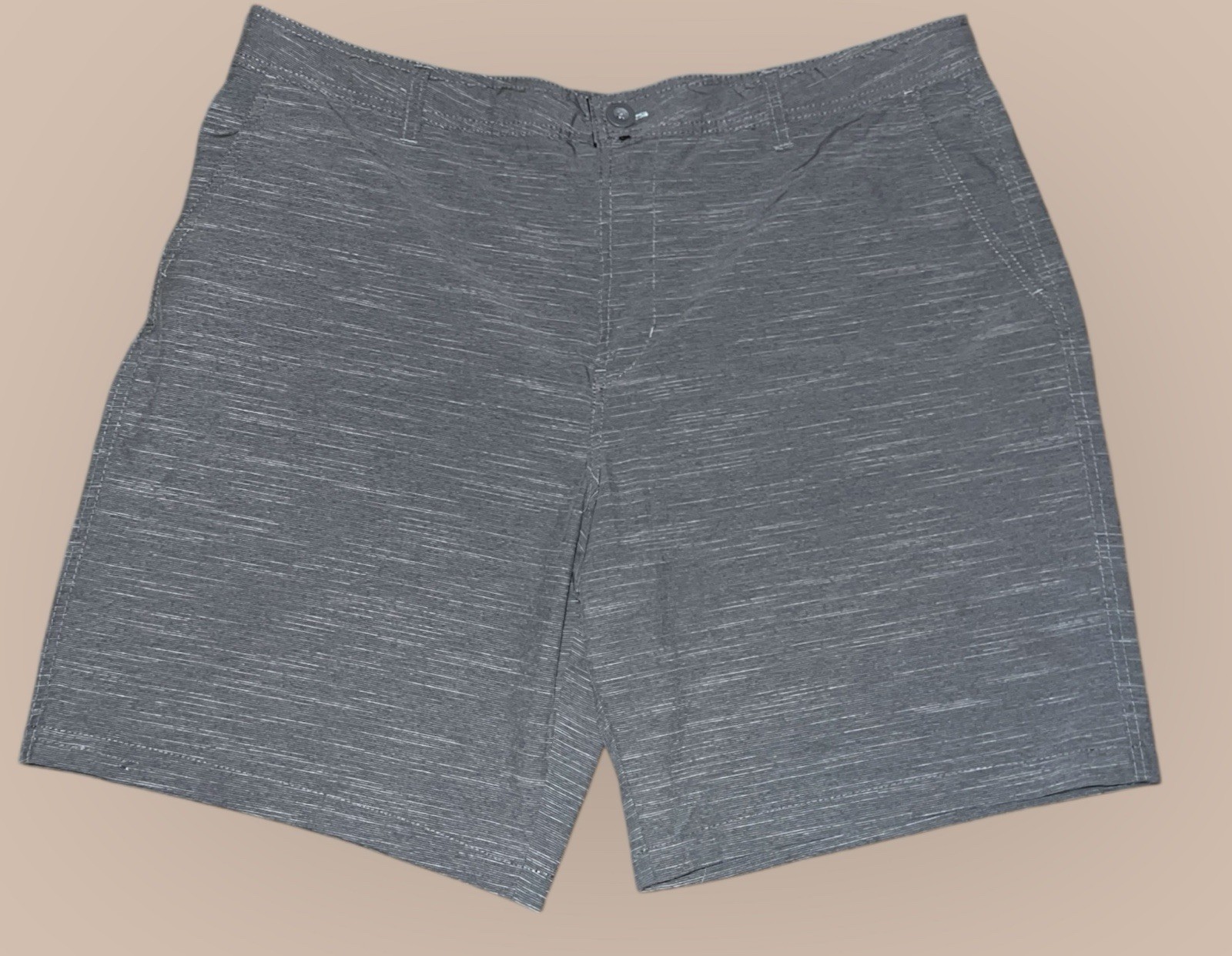 Mens George Gray Quick Dry Shorts Size 40 Drawstring Zip Button Pockets