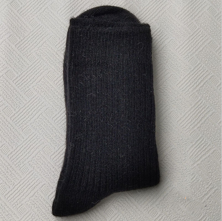 3Pack 100% Merino Wool Crew Thick Heavy Fuzzy Dress Solid Thermal Warm Men Socks
