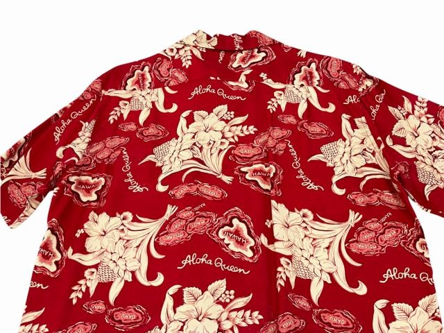 Levi’s M Rayon Aloha Shirt Red Casual Vintage Used 66cm 45cm 22cm