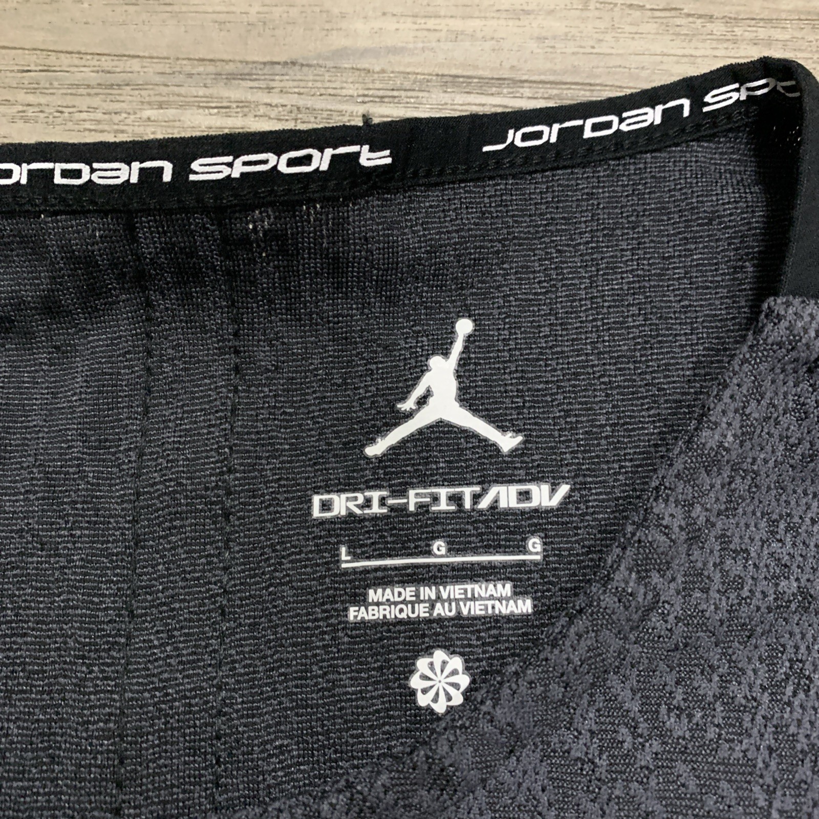 Nike Air Jordan Dri-Fit ADV Performance Shirt Mens Size Large Black FN5864-022
