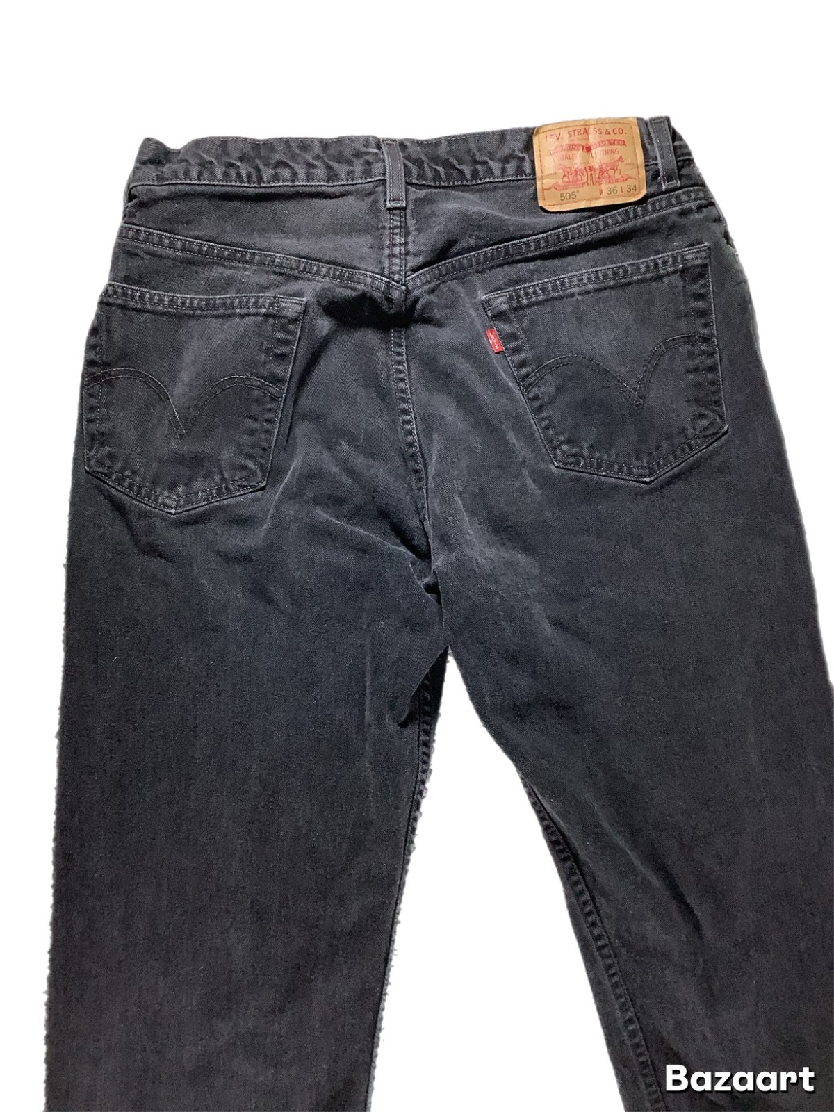 Vintage Levi’s 505 Black Jeans Men’s 36×34 Made in Canada Dec 2002 Y2K
