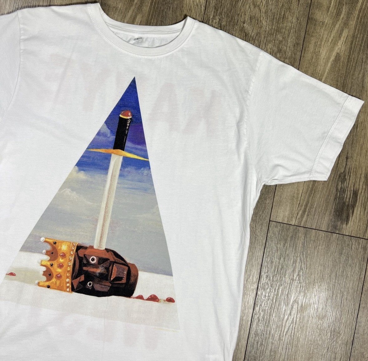 Kanye West Men’s White my Beautiful Dark Twisted Fantasy T-Shirt Size L