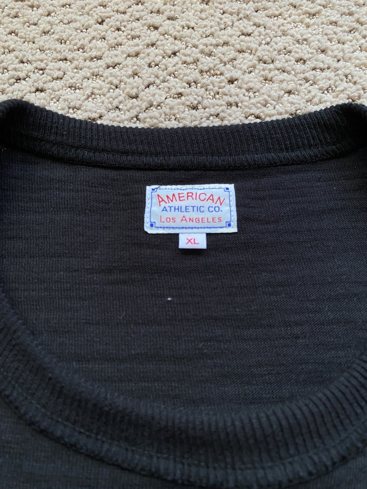 The Real McCoys Loopwheel Athletic T-Shirt – Size XL, Color Black (Never Worn)