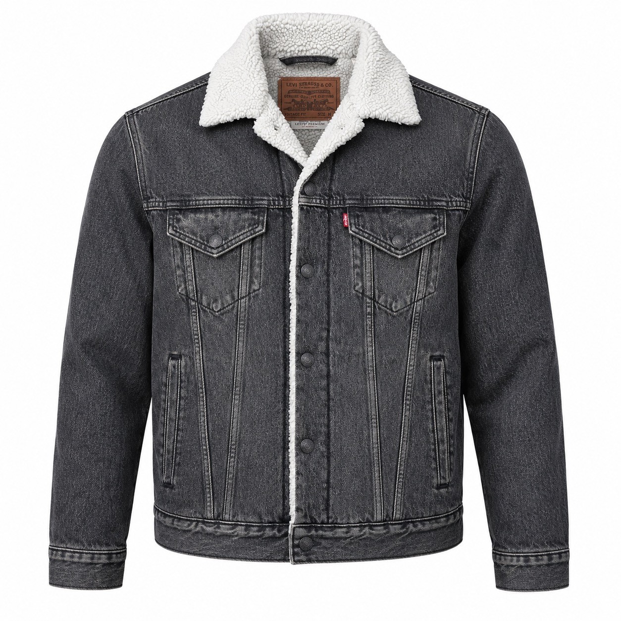 Levi’s Men’s Premium Vintage Fi Sherpa Lined Denim Jean Trucker Jacket