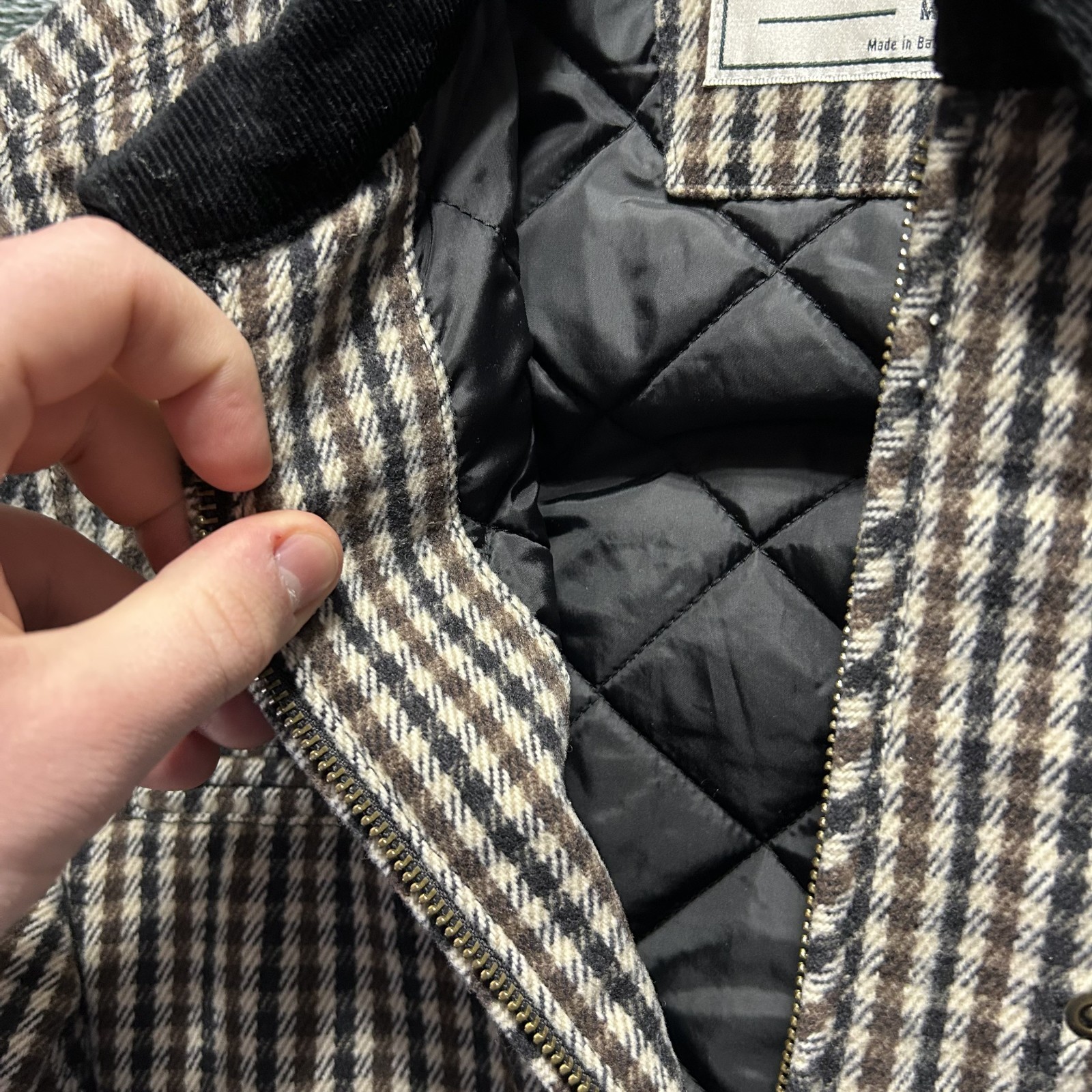 Alpine Design Mens Size M Eldridge Plaid Wool Full Zip Jacket